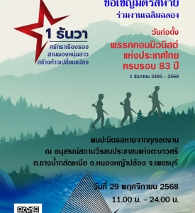 29-30 พย.-วันรำลึกวันพรรคคอมมิวนิสต์แแห่งประเทศไทย-2568